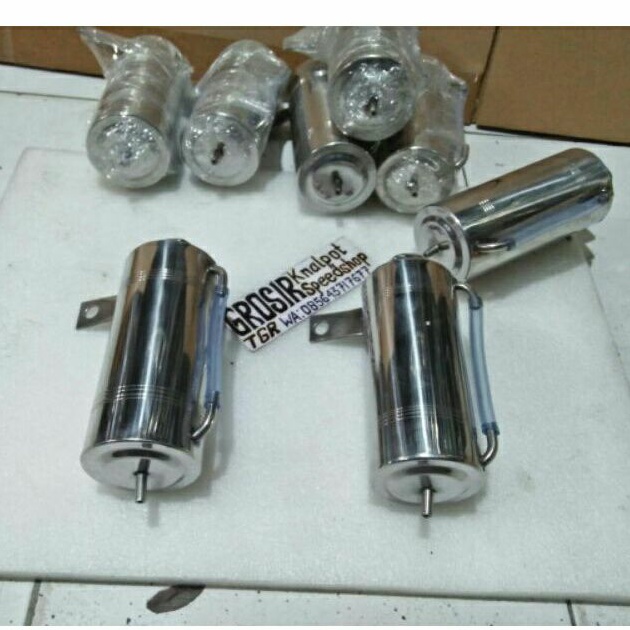 Variasi tabung botol olsam oli samping stainles croum kawasaki Ninja RR r & air radiator vixion mx