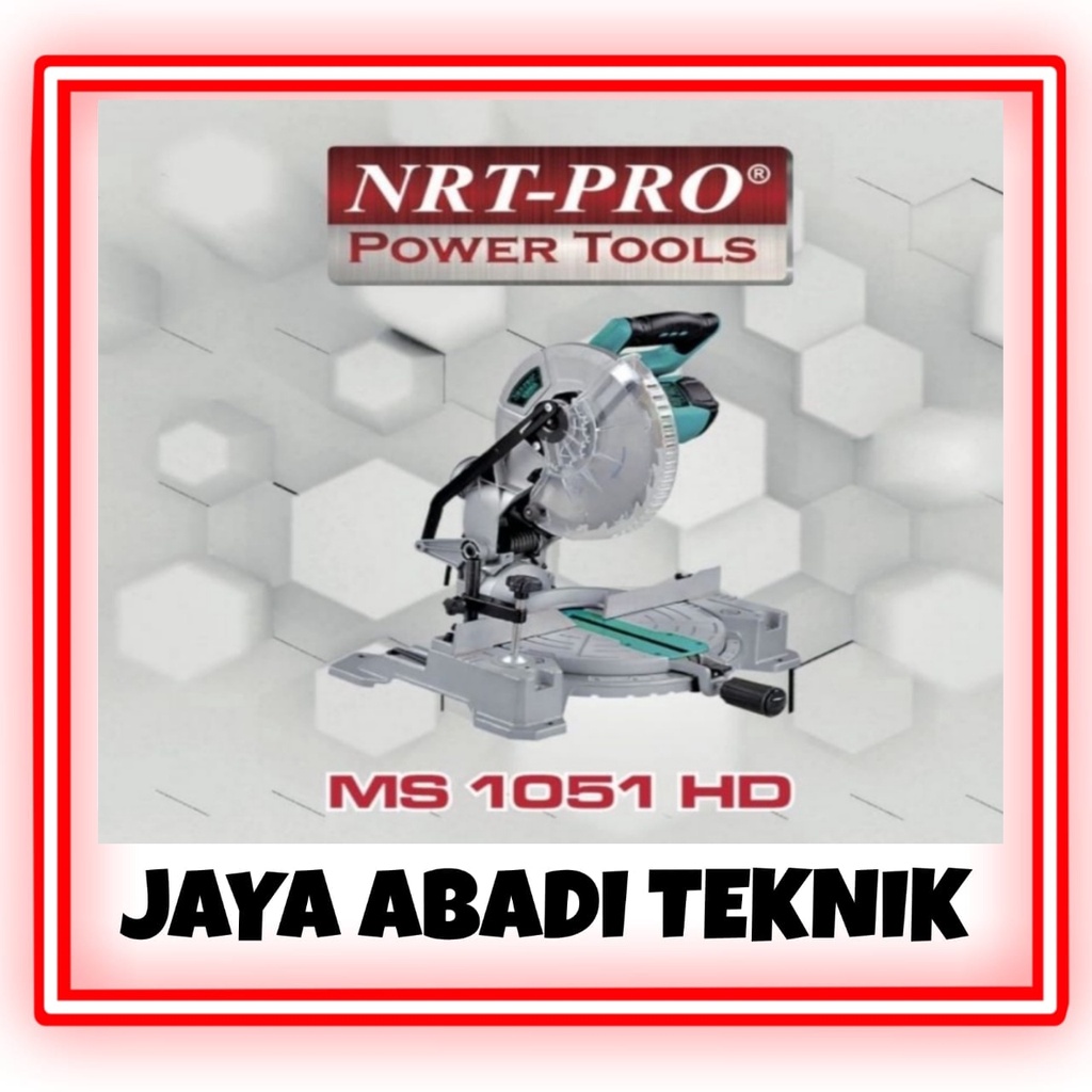 MESIN POTONG ALUMINIUM TERBARU  GERGAJI POTONG ALUMINIUM TERMURAH NRT PRO 1051 HD Mitre Saw 10 Inch 