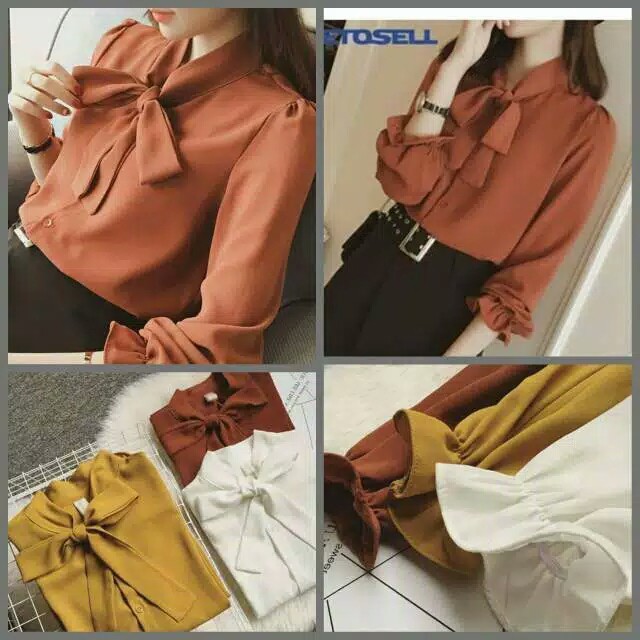 Amanta blouse Bahan Twiscone(kancing Hidup) Ukuran Fit L