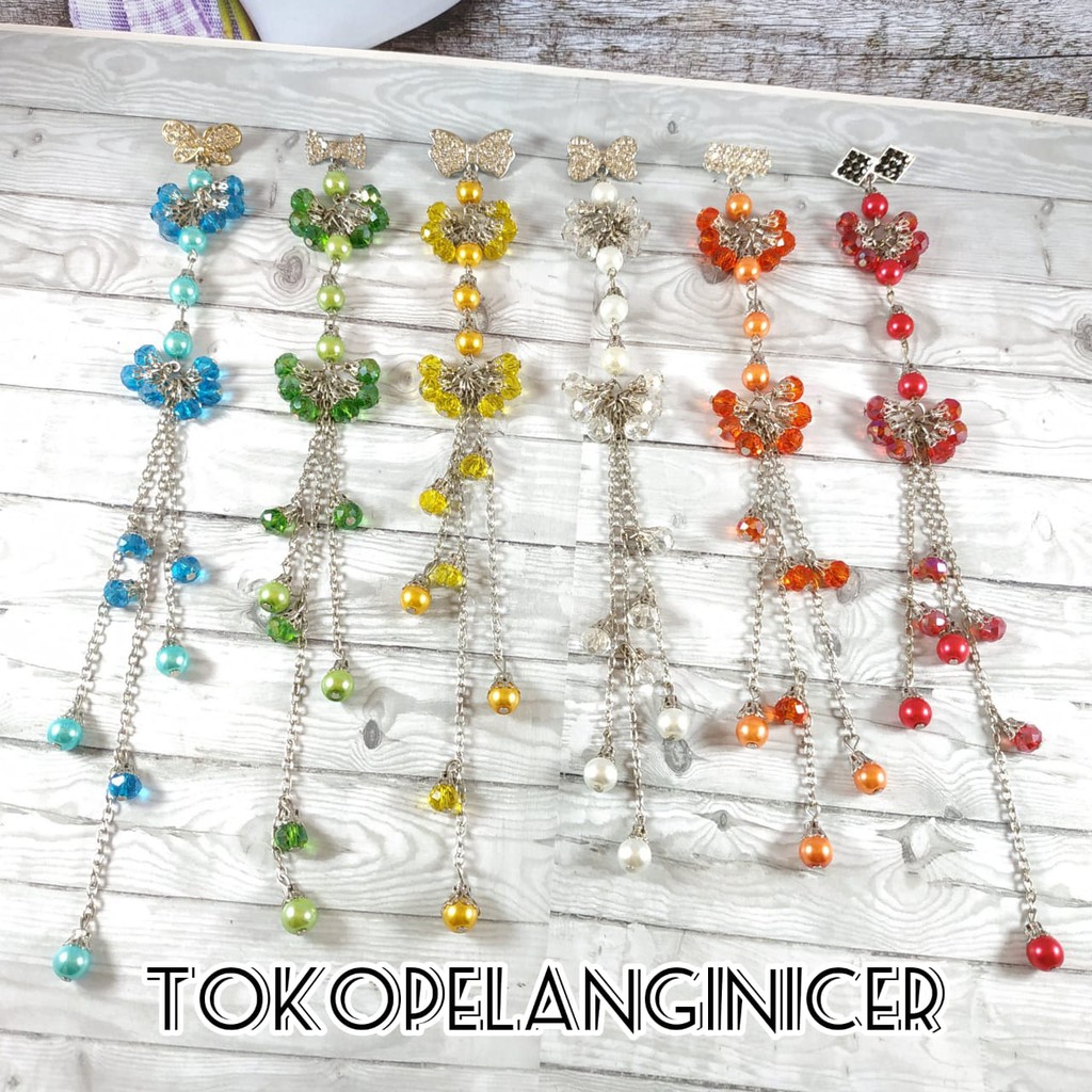 Bros Dagu Syantik Juntai Mutiara by TokoPelangiNicer Pusat Grosir Ecer Aksesoris /Bross Handmade