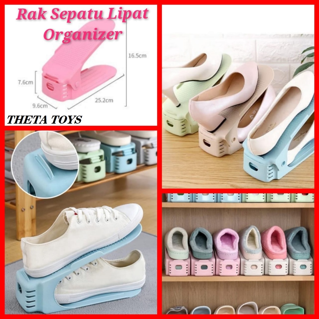 RAK SEPATU LIPAT ORGANIZER RAK SEPATU SUSUN RAK SEPATU DAN SENDAL SERBAGUNA RAK SEPATU LIPAT