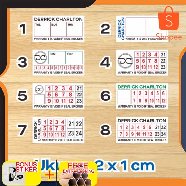 Promo Sticker Garansi Segel Stiker Security Pecah Telur Custom A4 + Cutting - 1 x 1 cm Keren