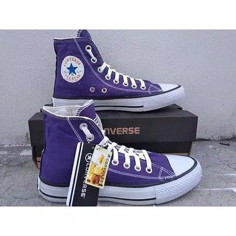 Terbaru Sepatu Converse Warna Ungu Pria Wanita Sneakers Kasual Premium