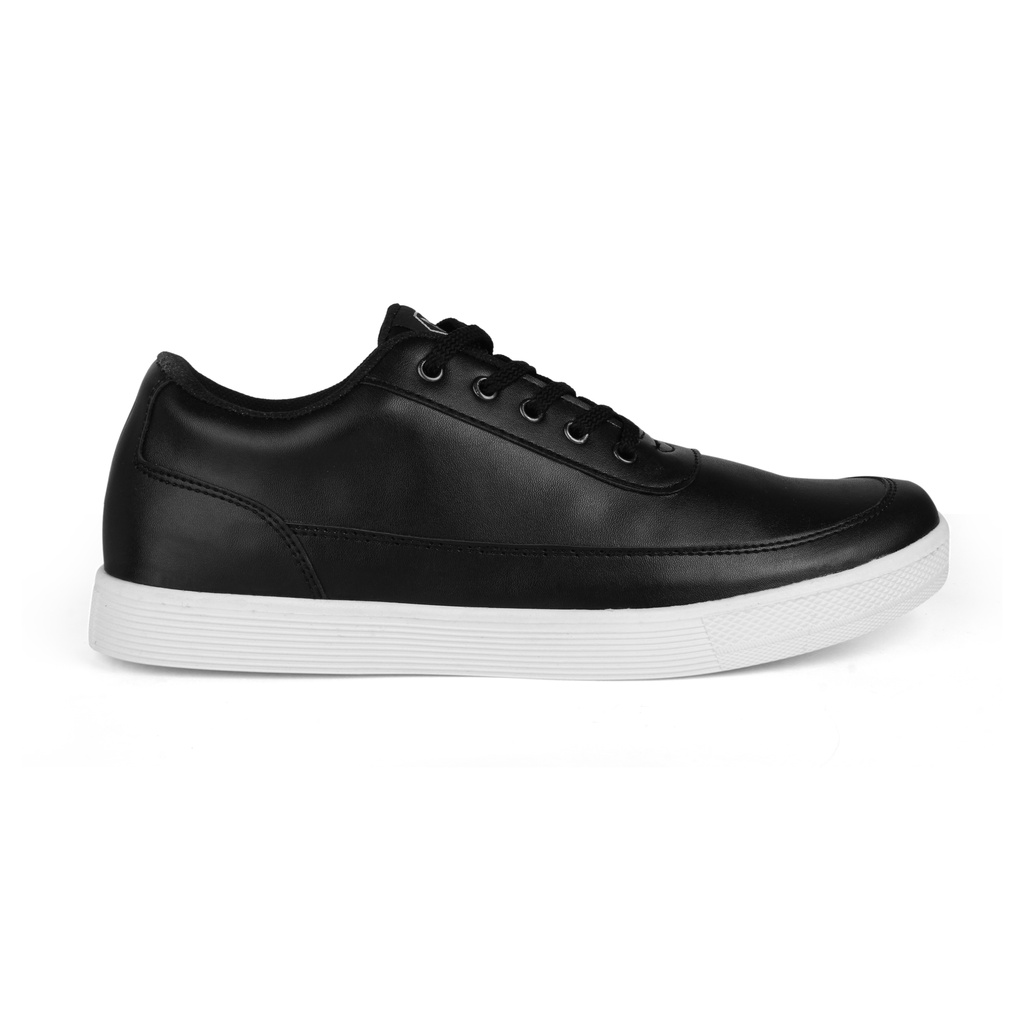 DEDRICK BLACK WHITE NAZ - Sepatu Sneakers Pria Casual Original