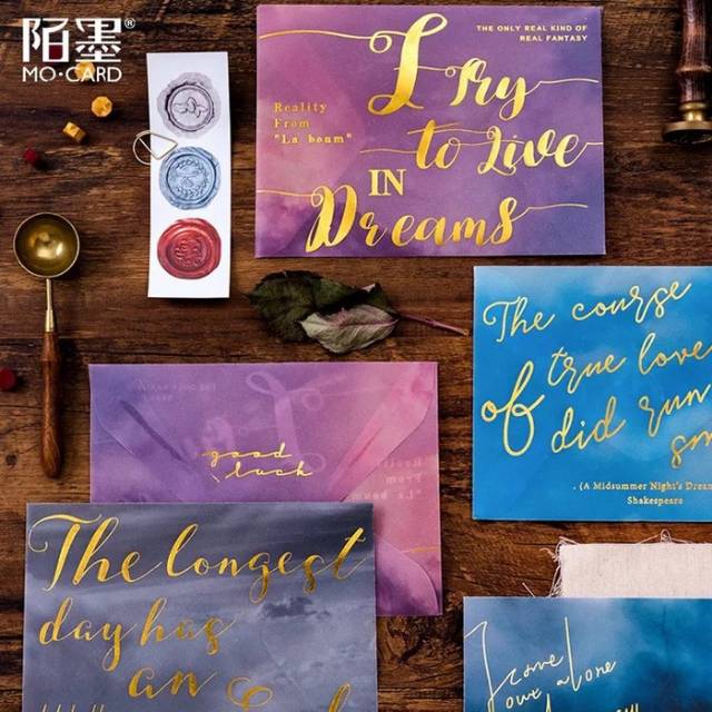 

Vellum Envelopes gold foil