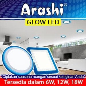 Lampu Downlight LED Arashi Glow 18W Decorative 2 warnaTanam plafon