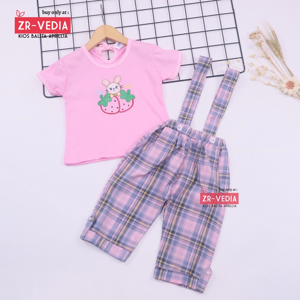 (IMPORT) Setelan Alice uk 1-2 Tahun / Baju Anak Perempuan Jumpsuit Bayi Branded Set Kaos Murah Romper Kodok