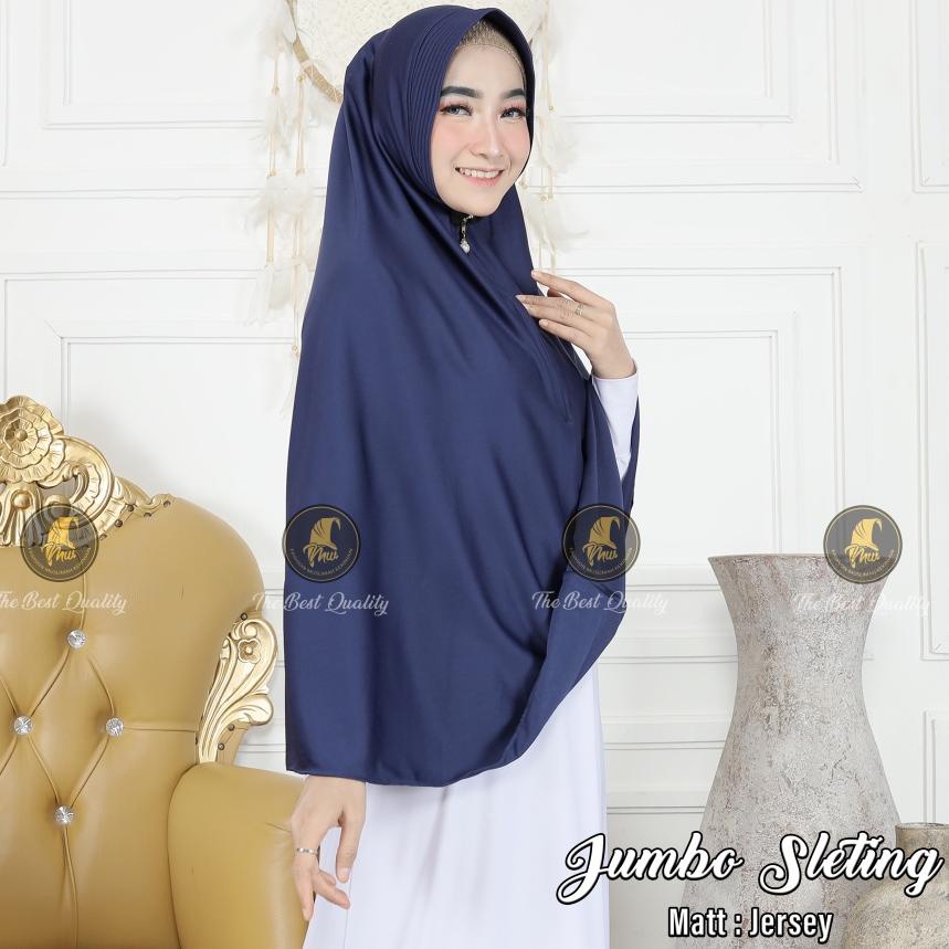 KRG.14My22ᴶ– GROSIRHIJABKU Jilbab jersey zipper jumbo/hijab syari jersey resleting model Zafira Jers