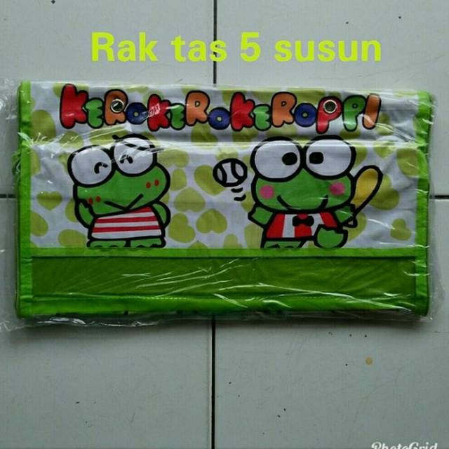 RAK PLASTIK GANTUNG TAS KARAKTER 5 SUSUN FULL RESLETING