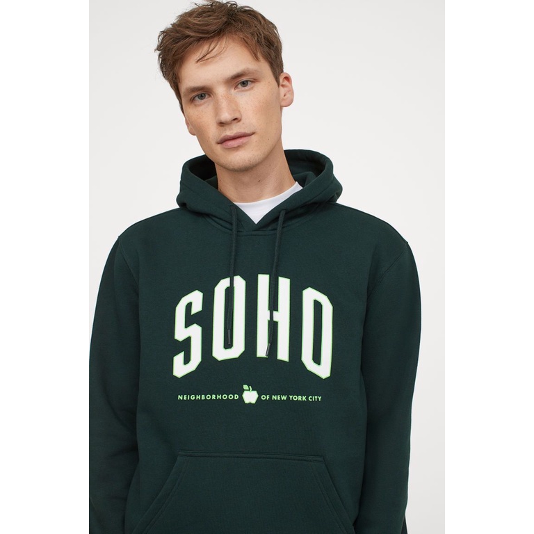 HOODIE HM SOHO ORIGINAL Hoodie Global h&amp;m hoodie hijau cream