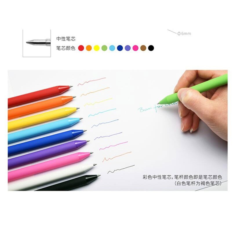 KACO PURE Candy Gel Pen Pena Pulpen Bolpoin 0.5mm 10PCS (Colorful Ink) - Mix Color