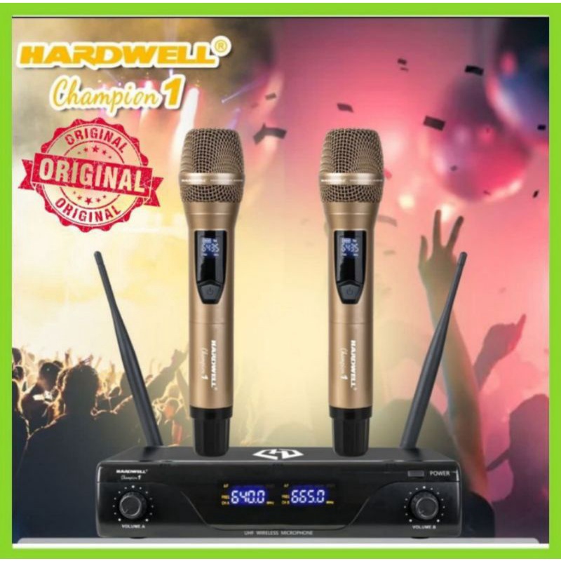 Mic Wireless Hardwell Champion 1 Handle Microphone Original