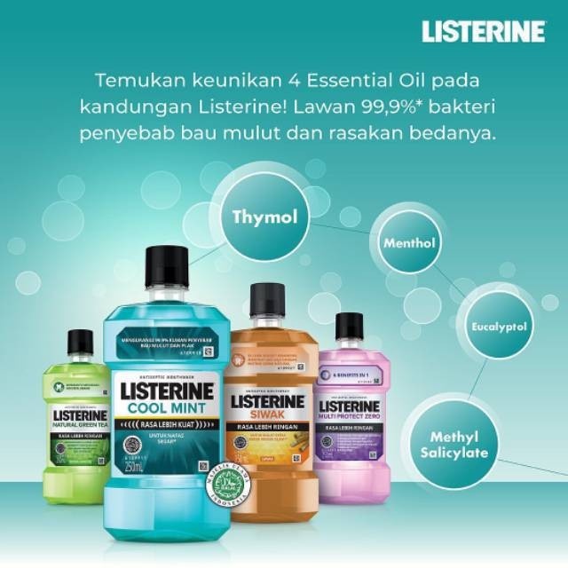 ✿ MADAME ✿ LISTERINE ANTISEPTIC MOUTHWASH 250ML - OBAT KUMUR ANTISEPTIK FRESH BPOM