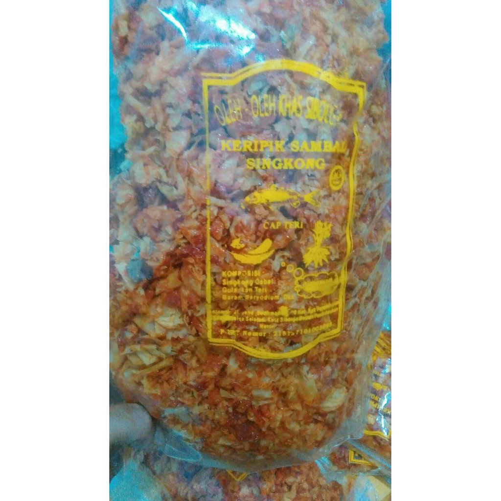 

Keripik Singkong Sambal Asli Sibolga bungkus 500 gram