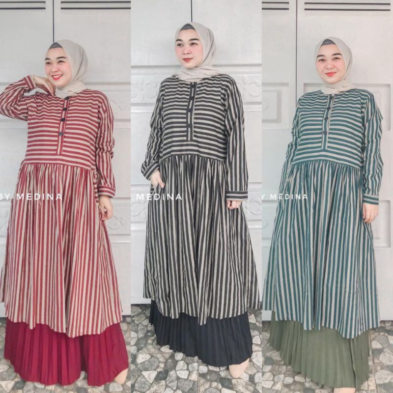 Stelan Tunik, Setelan Rok, Setelan Kulit, Set Muslim, Set Tunik, Wanita, Muslimah
