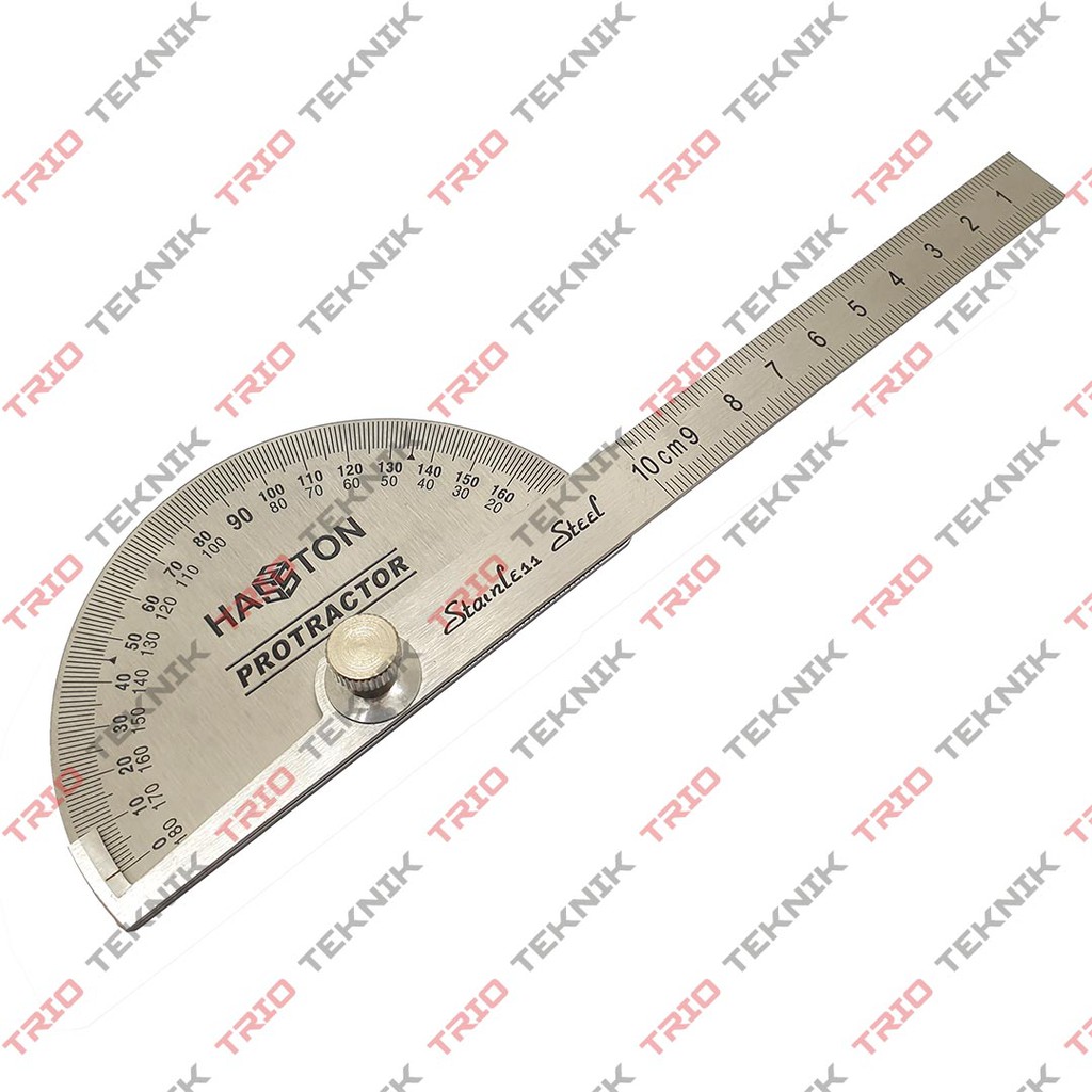

Penggaris Busur Derajat/Protractor Stainless Steel Hasston Prohex