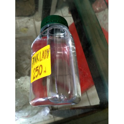 botol unik segitiga/model pink lady 250ml/botol plastik unik/cafe