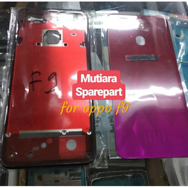 CASING OPPO F9 / BACKDOOR FULLSET BAZEL + FRAME LCD OPPO F9