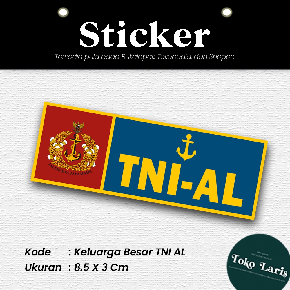 Sticker Plat No Mobil dan Motor &quot;KELUARGA BESAR TNI AL&quot; [MINIMAL PEMBELIAN 4 PCS]