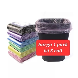 1 pack isi 5 roll plastik sampah roll jumbo kantong sampah gulung besar isi 5roll 45x50cm isi 100 lembar