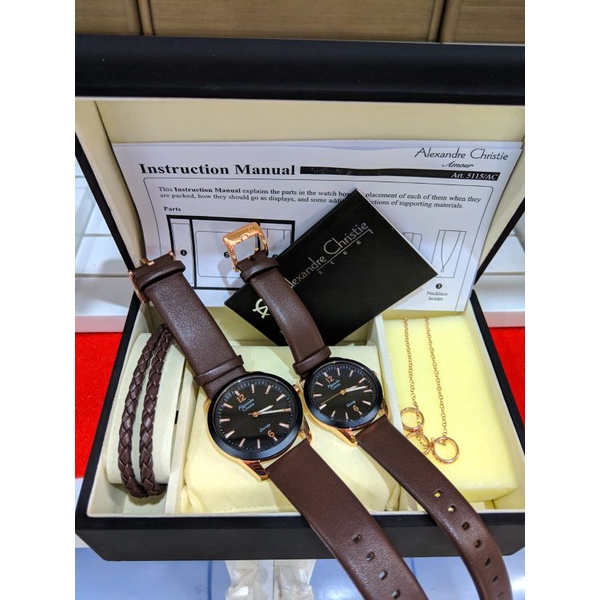 jam tangan pria wanita Alexandre christie bisa couple AC 8651 MH