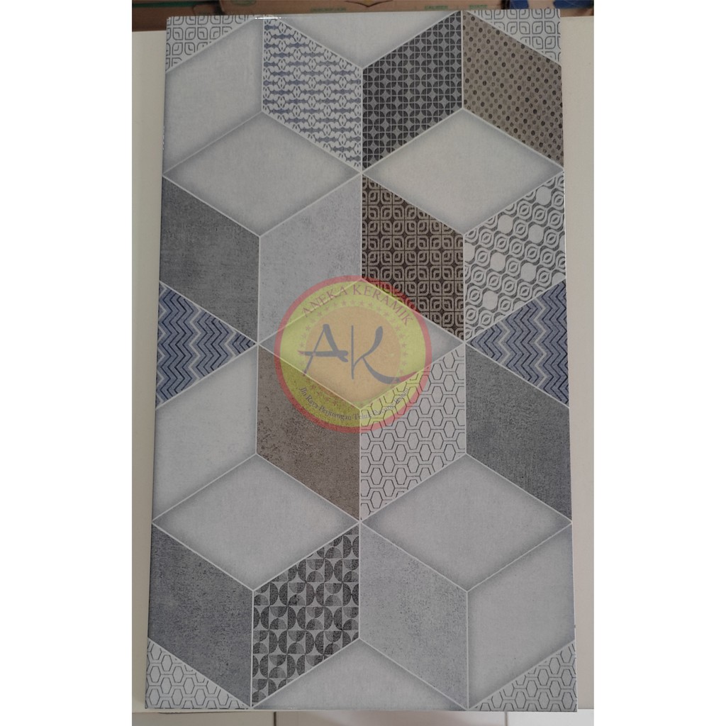 Keramik Dinding Motif Glossy 25x40 Titan Grey