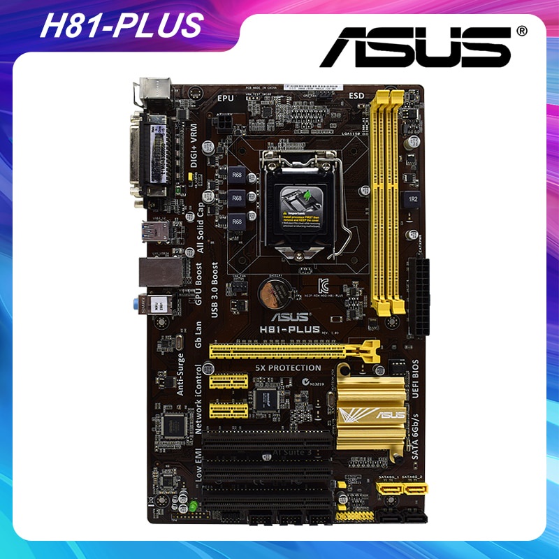 PREORDER ASUS H81-PLUS Motherboard 1150 Motherboard DDR3 Intel H81 Support Core i7-4771 i5-4590 Cpus