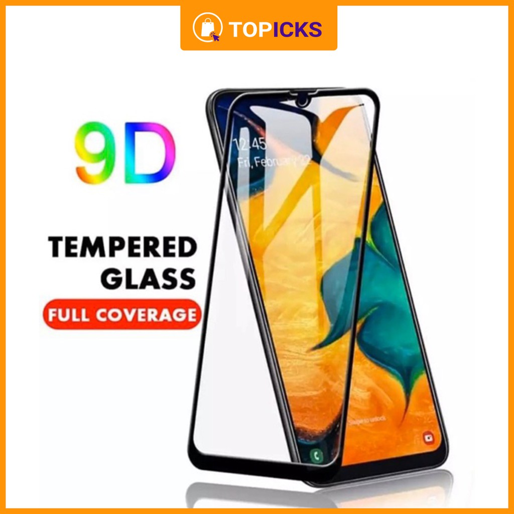 TOPICKS Tempered glass 9D Full Cover Oppo Vivo Xiaomi