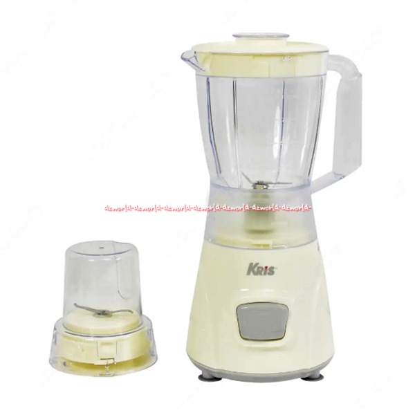 Kris Table Blender With Grinder 1Liter Alat Pelumat Makanan Juice Sayur Bumbu Buah Sayur Blender Warna Putih Abu Abu Krischef 1L