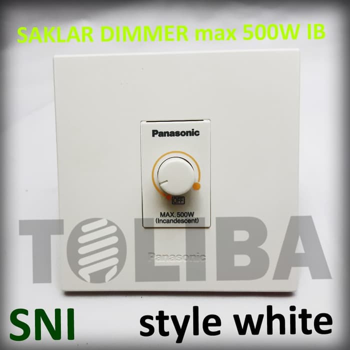 saklar dimmer panasonic 500w peredup cahaya lampu / saklar minimalis panasonic style white sni ib