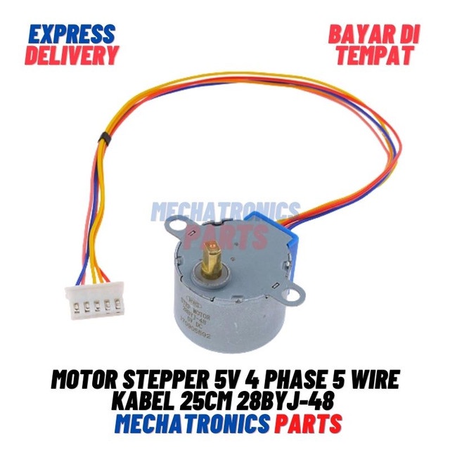 [5656] MOTOR STEPPER 5V 4 PHASE 5 WIRE KABEL 25CM 28BYJ-48 FOR ARDUINO DC5V