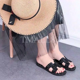 Sandal Wanita Motif Manik-Manik Fashion Korea Import Real Pict Tmall88