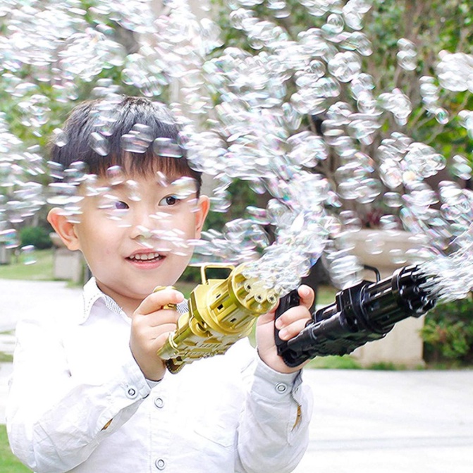 SD4V MAINAN ANAK BUBBLE ANAK SENJATA BUBBLE GUN ELEKTRIK PISTOL GUN CAIRAN SABUN BALON MAINAN OUTDOOR AMT