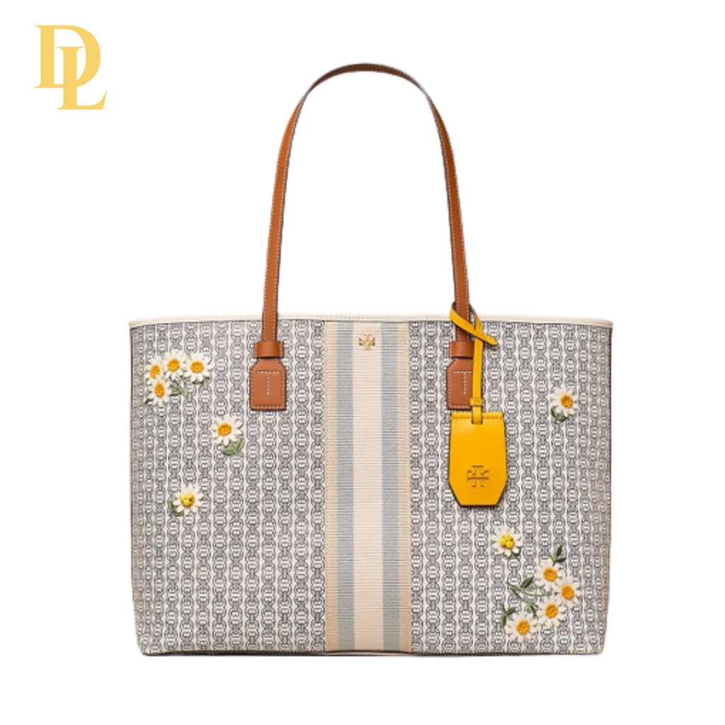 Tory Burch Gemini Link Canvas Tote Bag