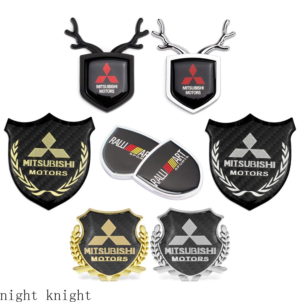 Stiker Emblem Badge Night Knight Untuk Kaca Belakang Mobil Mitsubishi Asx Lancer Outlander