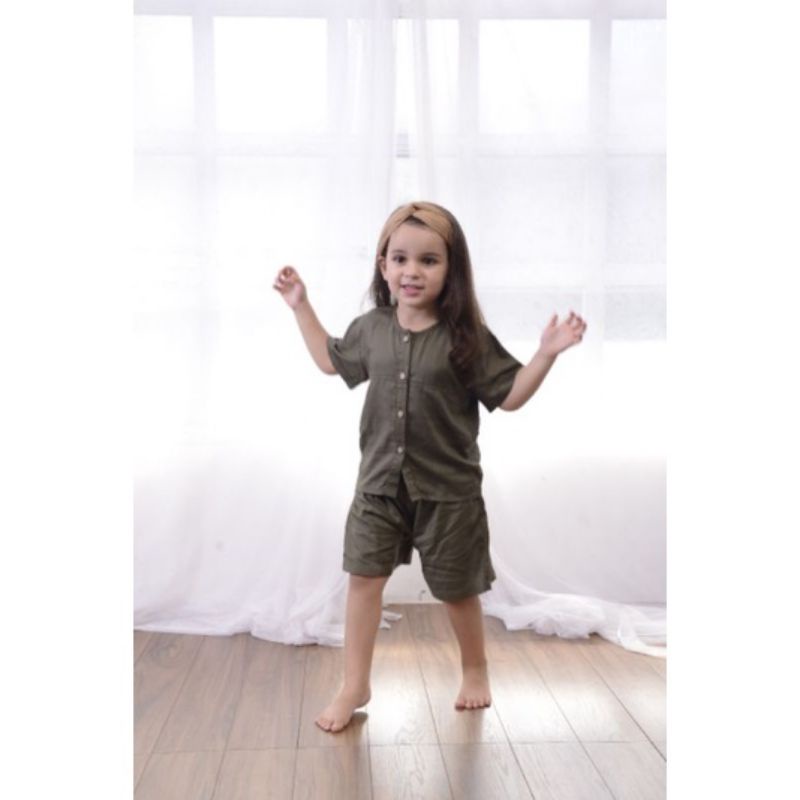 Playful Set Clarisha Kids / Setelan Pendek Anak / Baju Anak