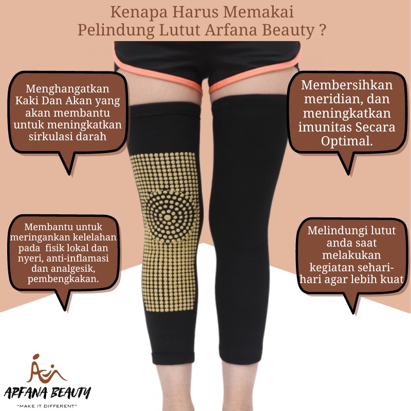 Dekker Terapi Lutut Decker Pelindung Lutut Paha kaki Betis KneePad Knee Support Magnet Terapi Pereda Nyeri Bahan Tebal Original