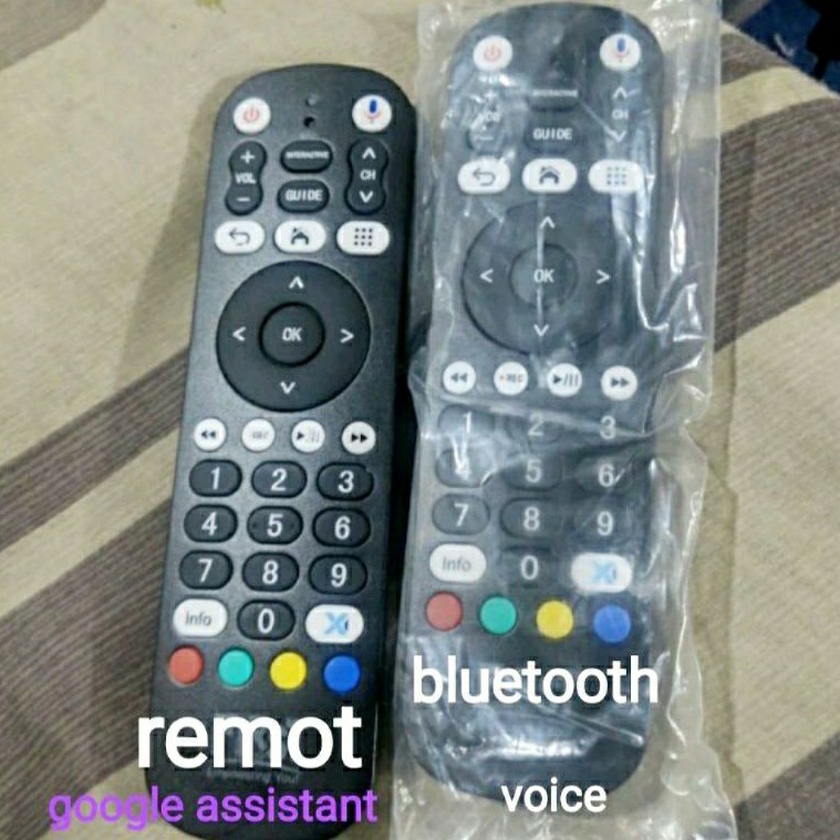 REMOTE STB ANDROID TV SUPPORT BLUETOOTH DAN GOOGLE ASSISTANT VOICE