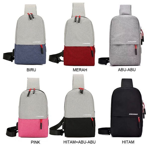 Tas Wanita  PROMO TAS USB MURAH Selempang Sling Bag Murah Impor Slempang Tas Dada Smart Bag Theft