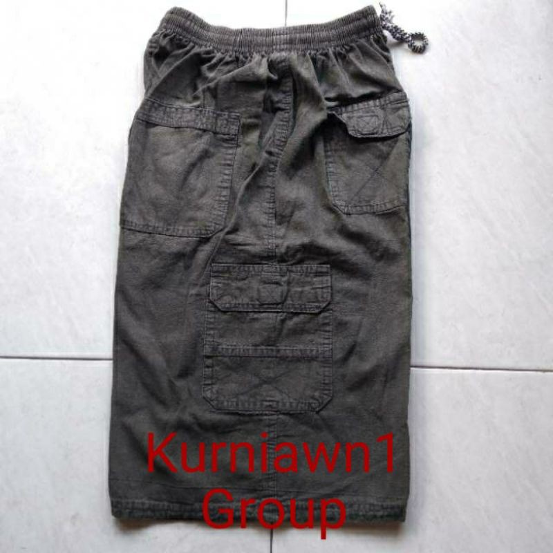 Celana Pendek Pria Kolor Cargo Semi Jeans BIG SIZE JUMBO polos Casual Gaya Polo Ufc Nyaman Buat Santai