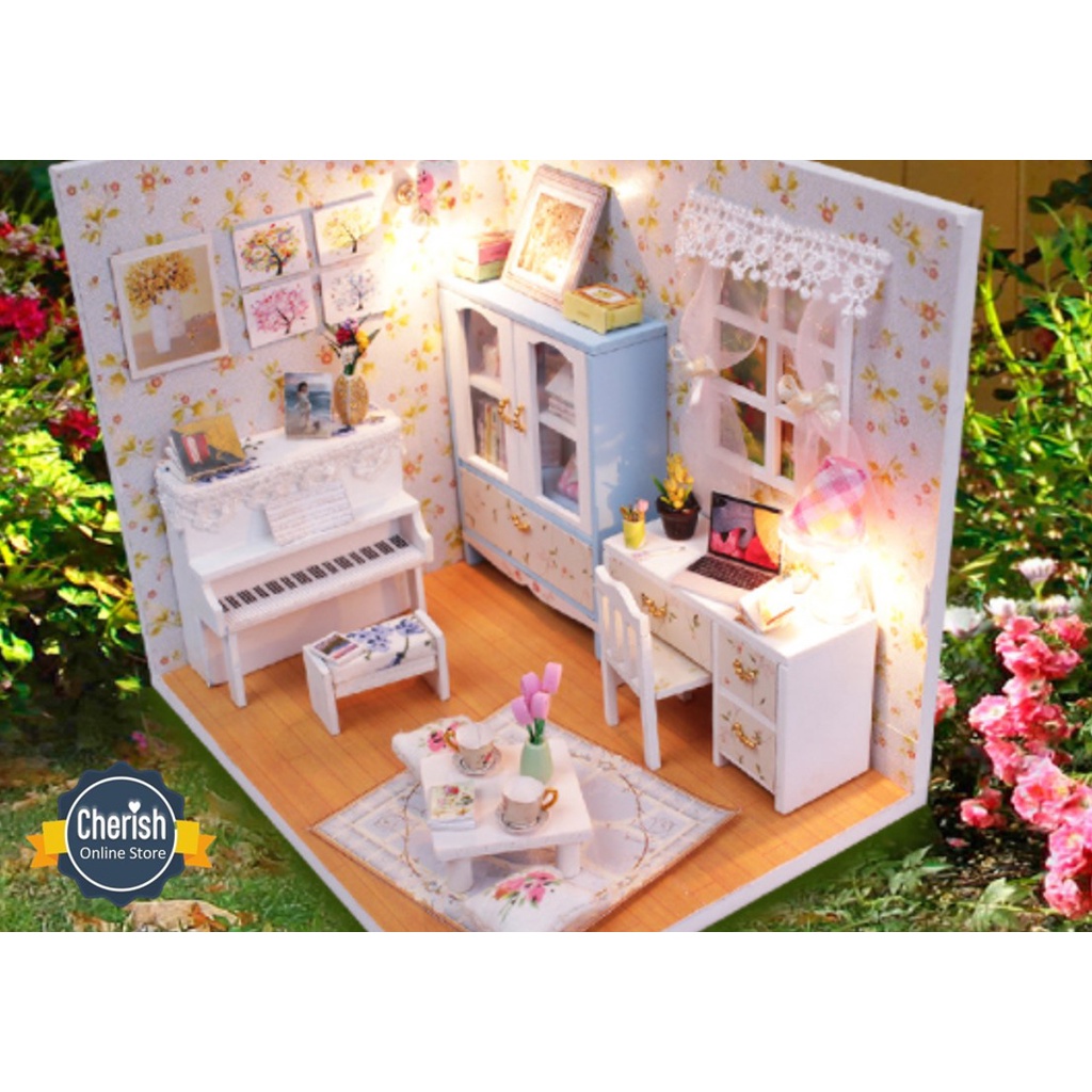 DIY Miniatur Rumah Furniture - Dollhouse Wooden Miniature - Miniatur Ruangan - M011