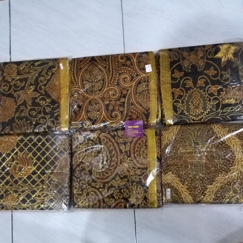 Kain Jarik Prada Pengantin coklat emas