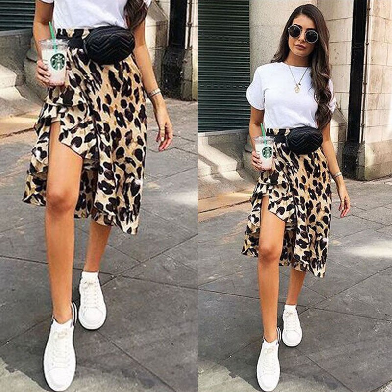 womens leopard skirt