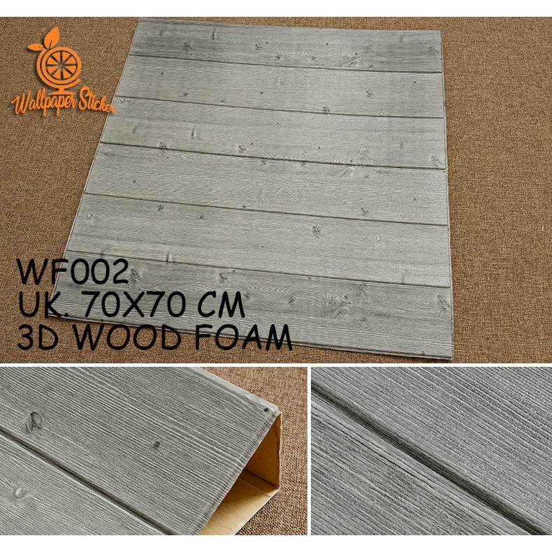 Wallpaper 3D Foam Motif Kayu Modern Wood Foam wallpaper dinding foam wallpaper stiker dinding rumah