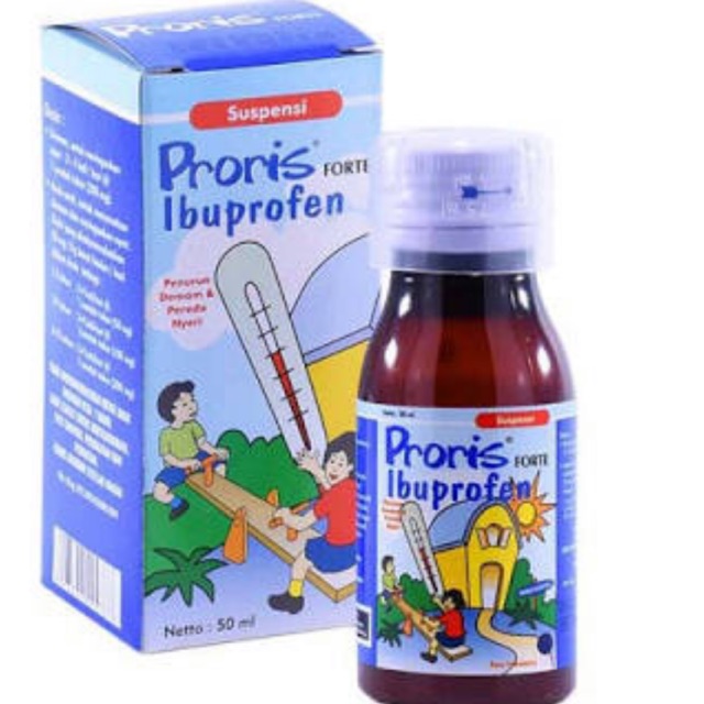 Proris Ibuprofen Obat turun demam dan pereda nyeri 50 ml 