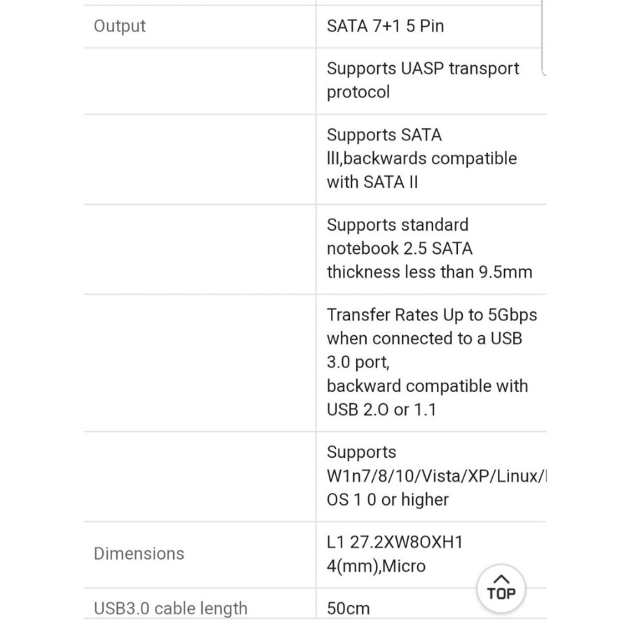 Vivan Enclosure Transparent U3 2.5inch SATA USB3.0 VSHD1