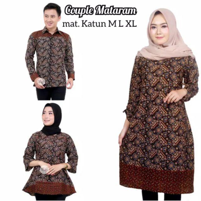 Batik Couple Keluarga Sania Ruffle Ori Ndoro Jowi Dnt Mataram