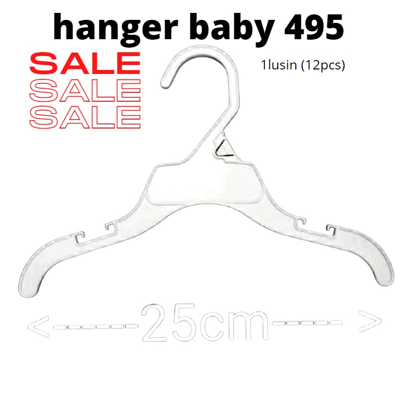 GANTUNGAN BAJU / HANGER ANAK 495 Gantungan Hanger 495 Baby Dan Anak Hanger Gantungan Baju Anak 495 Putih