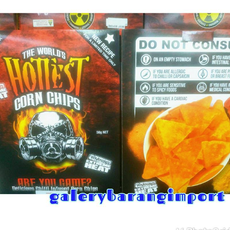 

World Hottest Corn Chips snack terpedas di dunia original / BBQ, buktikan sendiri