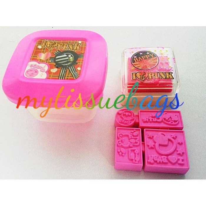 

souvenir ultah alat tulis mini pinky stamps grossir